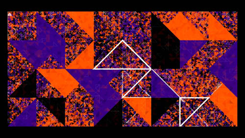 Screenshot: Overlapping triangles in different colors and different sizesScreenshot: Overlapping triangles in different colors and different sizes